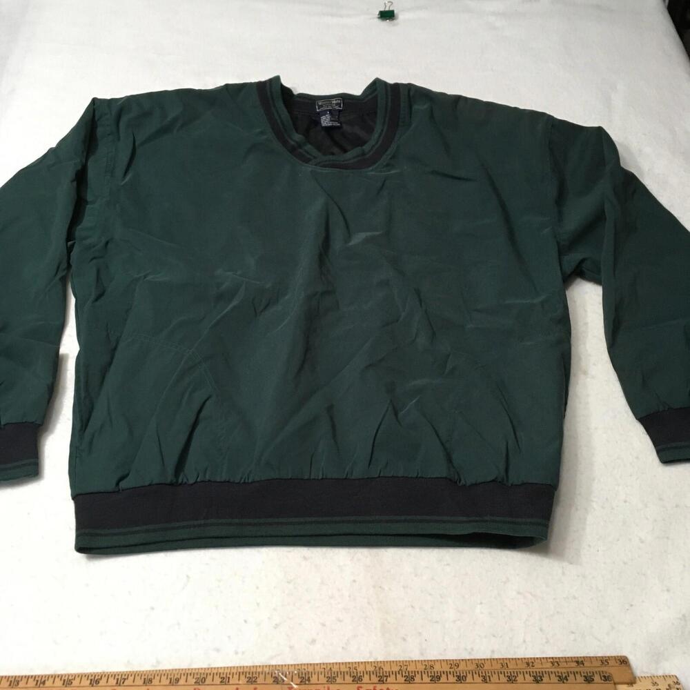 winner v-neck Golf green Pullover microfiber  large
